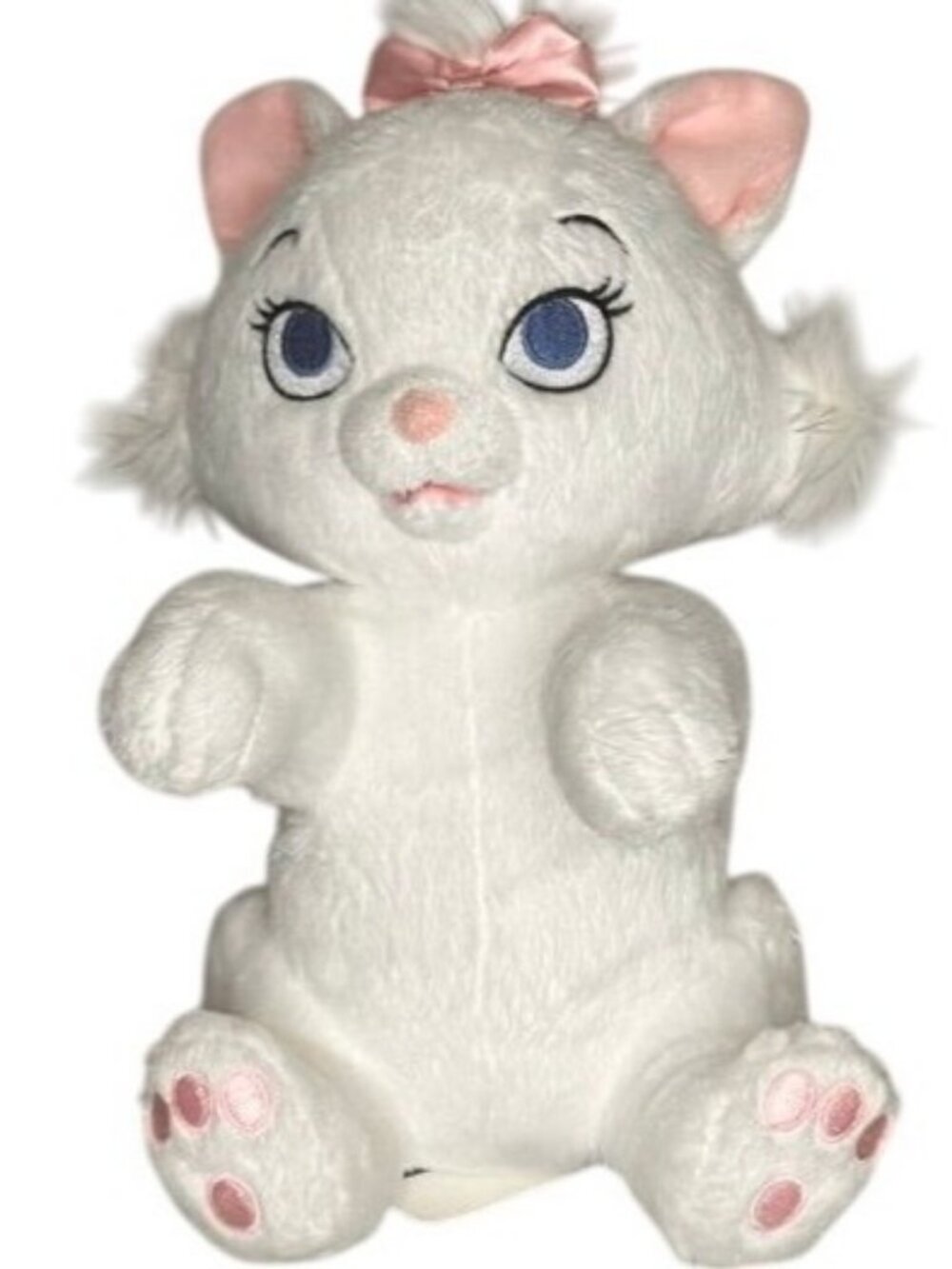 Disney Parks Marie Aristocats Plush Toy 9" Authentic White Cat Stuffed Animal